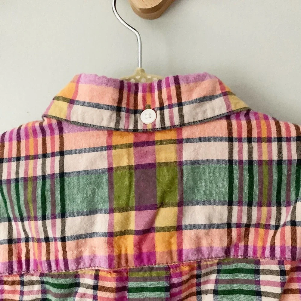 PEEK Plaid Button Down Shirt | S (4-5) - Picture 4 of 4